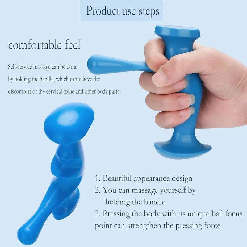 Manual Muscle Trigger Point Massager - Handheld Press & Acupressure Tool for Fascia & Muscle Relaxation, Myofascial Release