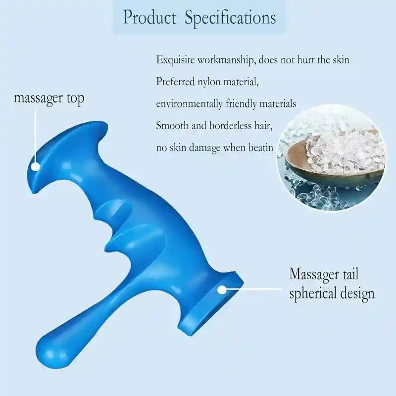 Manual Muscle Trigger Point Massager - Handheld Press & Acupressure Tool for Fascia & Muscle Relaxation, Myofascial Release