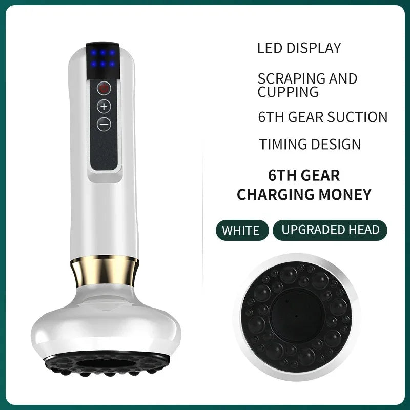 Electric Cupping Therapy Massager – 3-in-1 Scraping, Suction & Heat Relief Device