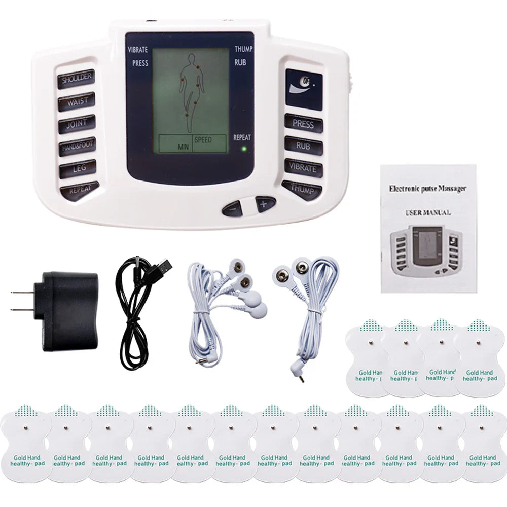 Electrical EMS Tens Massage 10 Level 16 Pads Pulse Acupuncture Muscle Stimulator Physiotherapy Machine Body Relax Health Care