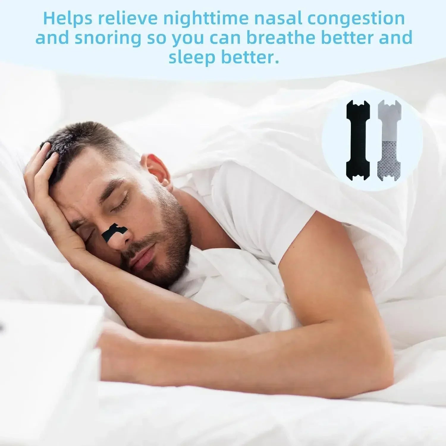 Addsyl Anti-Snoring Strips – Breathable Nasal Sleep Aid