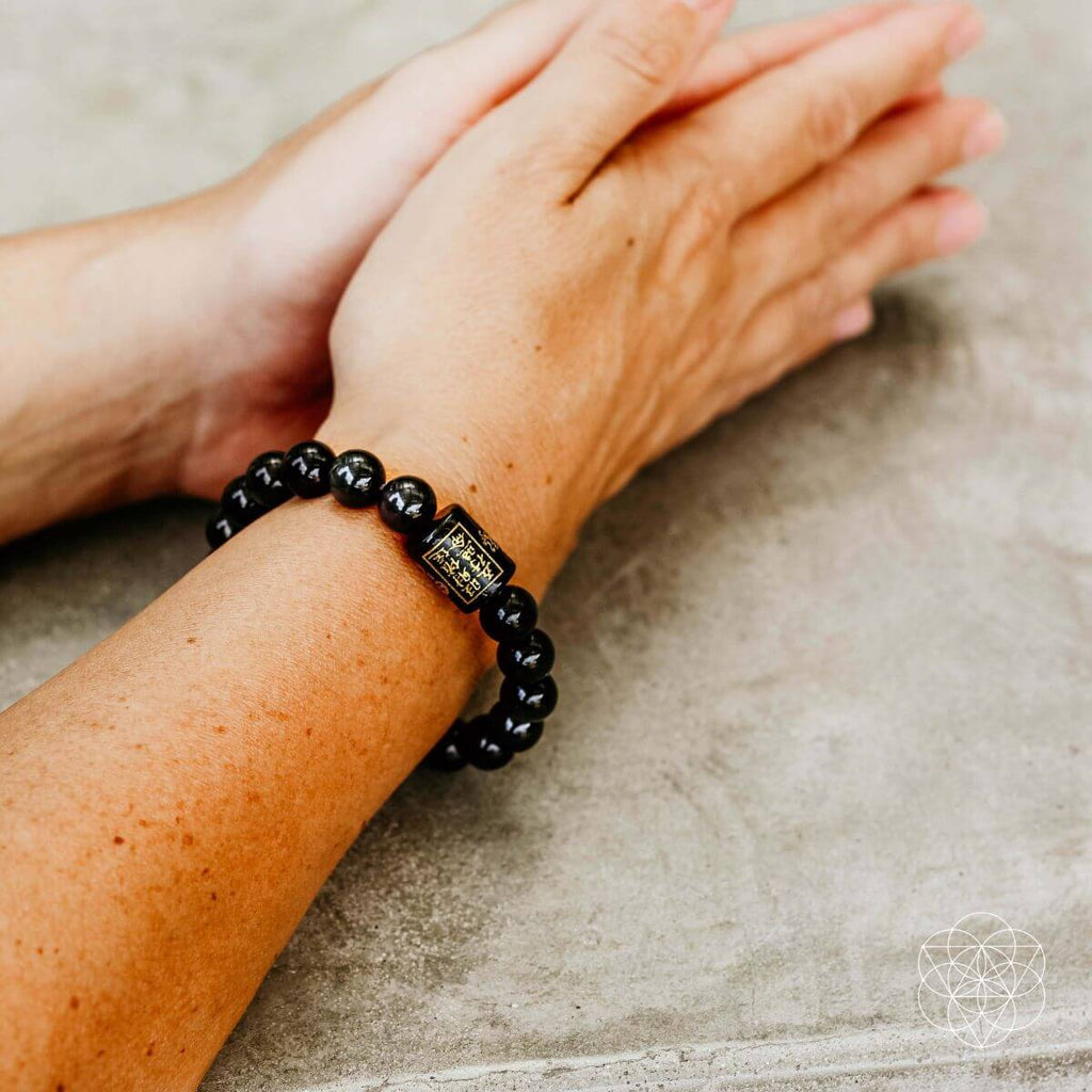 Rainbow Obsidian Wu Xing Protection Bracelet