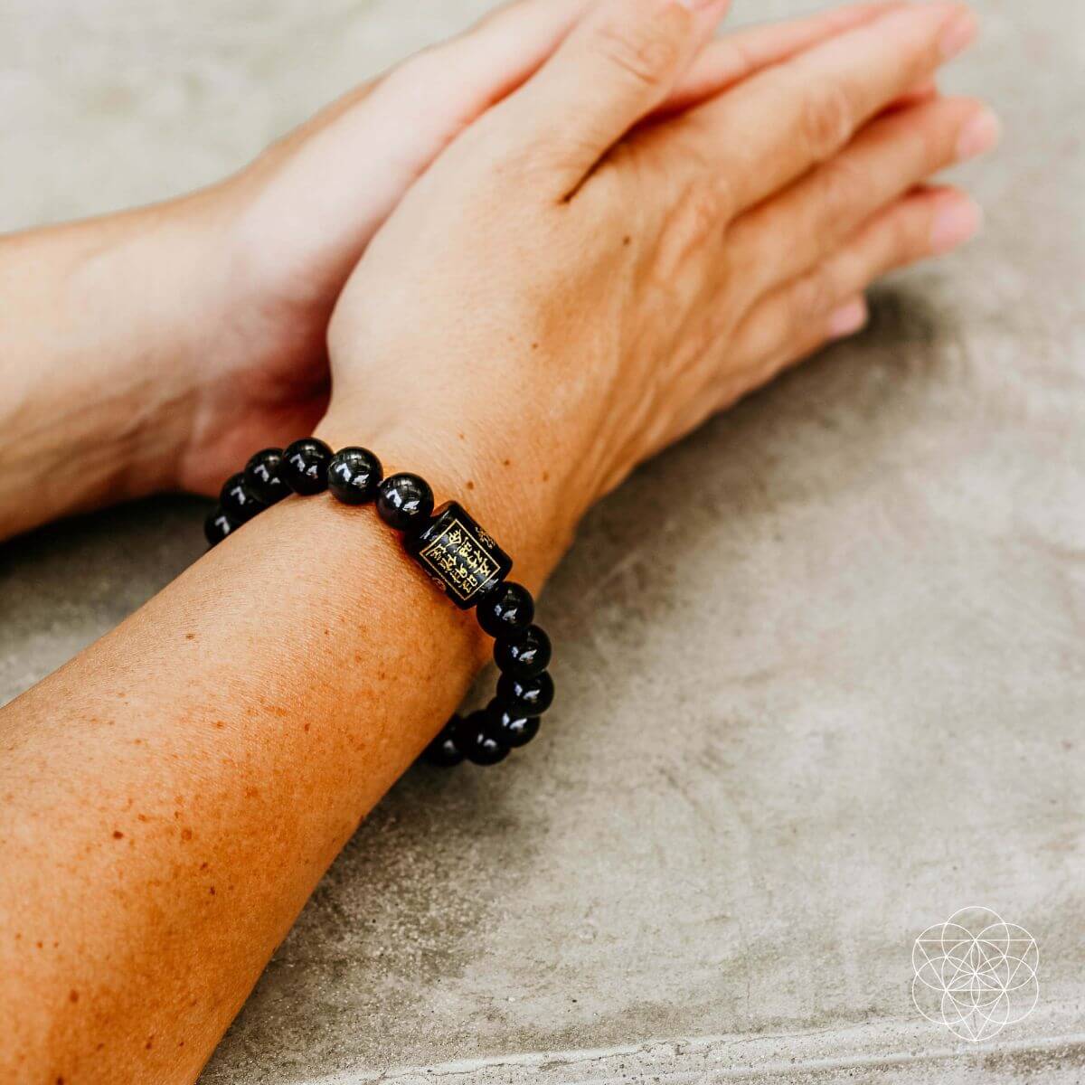 Rainbow Obsidian Wu Xing Protection Bracelet