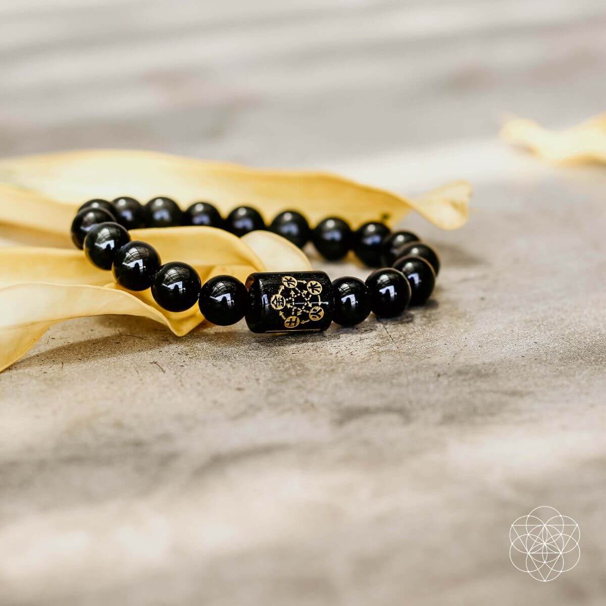 Rainbow Obsidian Wu Xing Protection Bracelet