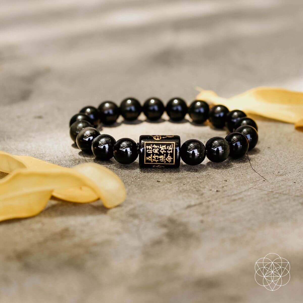 Rainbow Obsidian Wu Xing Protection Bracelet