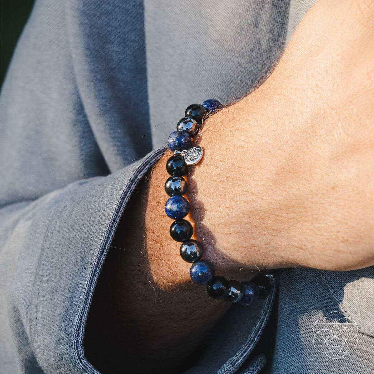 Lapis Lazuli, Onyx & Hematite Protection Bracelet