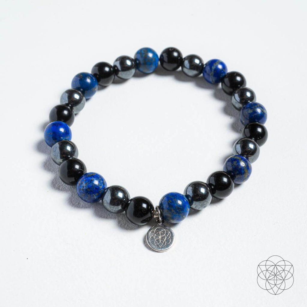 Lapis Lazuli, Onyx & Hematite Protection Bracelet