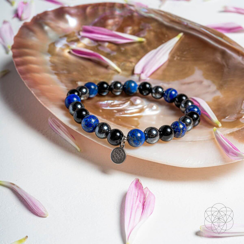 Lapis Lazuli, Onyx & Hematite Protection Bracelet