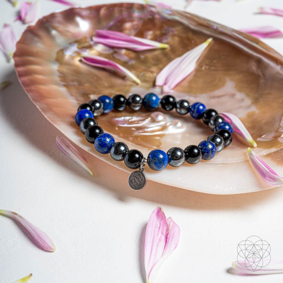 Lapis Lazuli, Onyx & Hematite Protection Bracelet