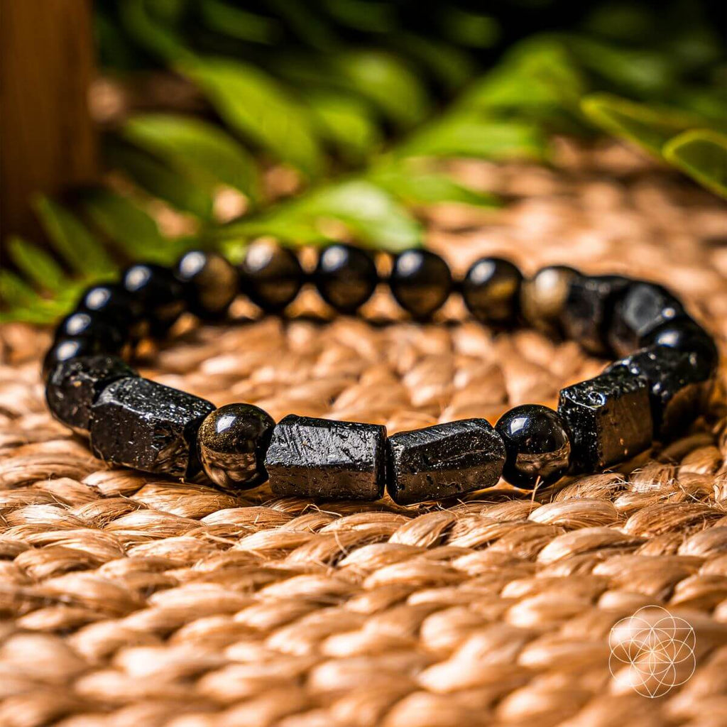 Black Tourmaline & Golden Obsidian Protection Bracelet