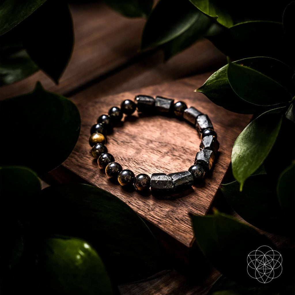 Black Tourmaline & Golden Obsidian Protection Bracelet